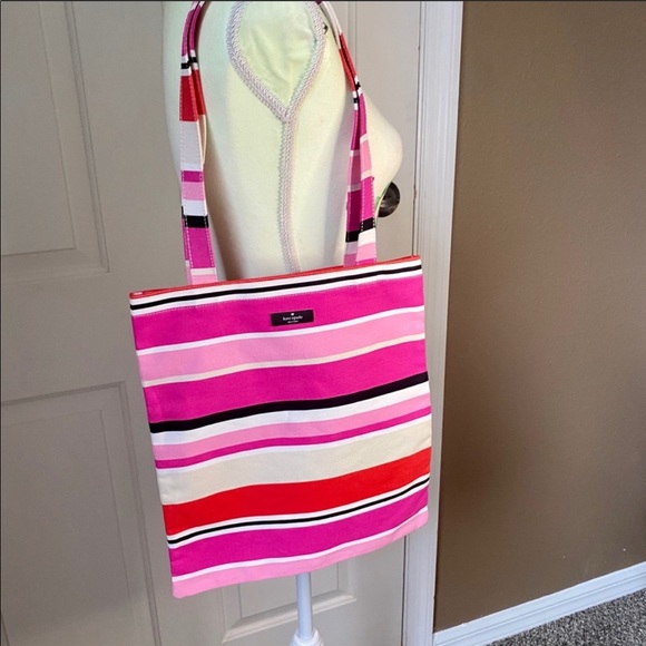 NWT Kate Spade ♠️ Multicolor Stripe Canvas Tote💗 - Picture 10 of 11